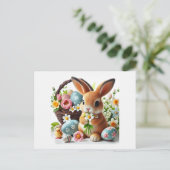 Osterhase Feiertagspostkarte (Stehend Vorderseite)
