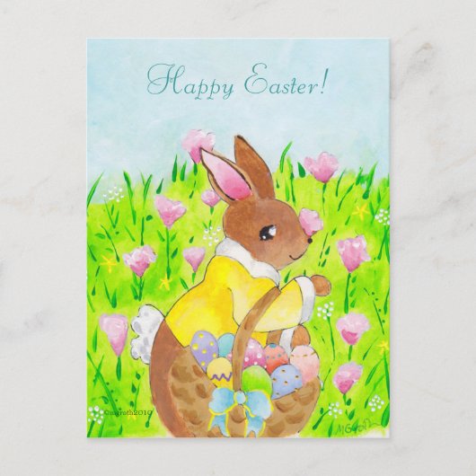 Osterhase Feiertagspostkarte (Vorderseite)