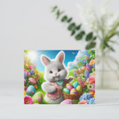 Osterhase Feiertagspostkarte (Stehend Vorderseite)