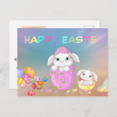 Osterhase Feiertagspostkarte (Vorne/Hinten)