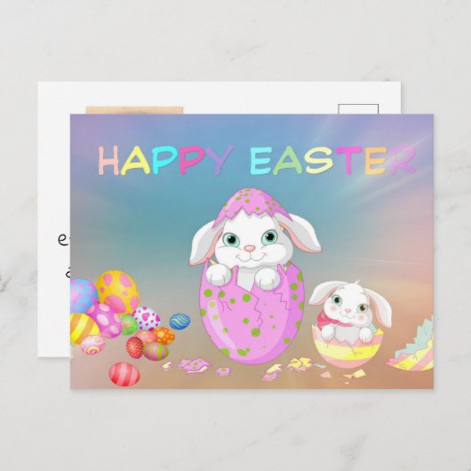 Osterhase Feiertagspostkarte (Vorne/Hinten)