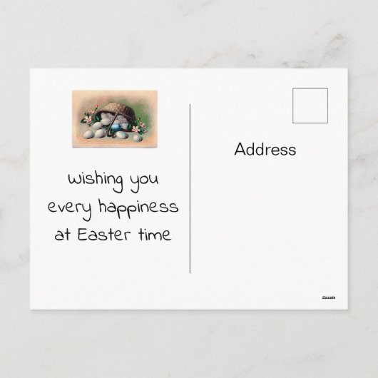 Osterhase Feiertagspostkarte (Rückseite)