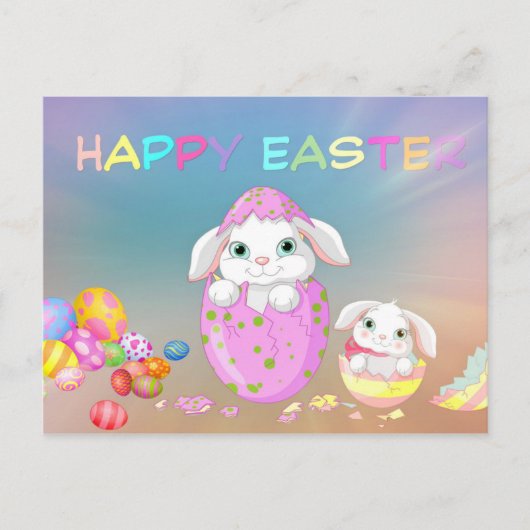 Osterhase Feiertagspostkarte (Vorderseite)