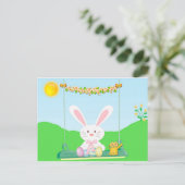 Osterhase Feiertagspostkarte (Stehend Vorderseite)