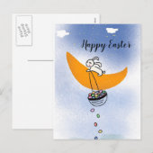 Osterhase Feiertagspostkarte (Vorne/Hinten)