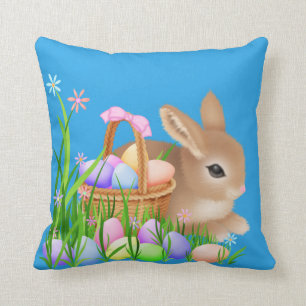 Osterhase Feiertagsspaßkorb-Wurfskissen Kissen