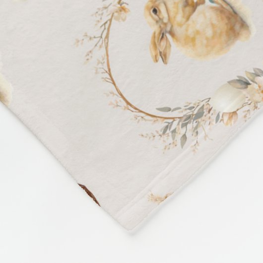 Osterhase Fleecedecke (Ecke)