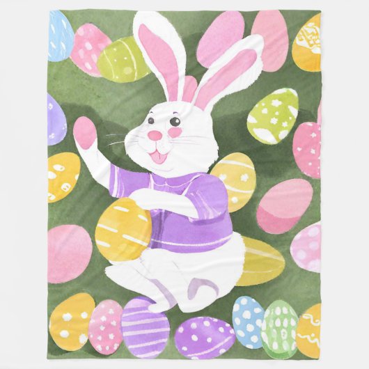 Osterhase Fleecedecke (Vorderseite)