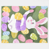 Osterhase Fleecedecke (Vorderseite (Horizontal))