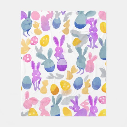 Osterhase Fleecedecke (Vorderseite)
