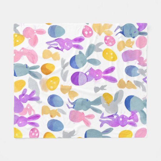 Osterhase Fleecedecke (Vorderseite (Horizontal))