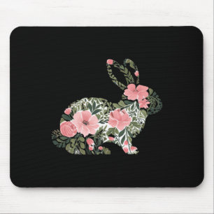 Osterhase Floral Frühling Hase Süßer Hase Frauen Mousepad