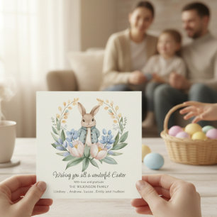 Osterhase Florale Oster-Grußkarte Karte