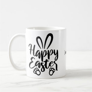 Osterhase Foto Schwarz-Weiß-Tasse anpassen Kaffeetasse