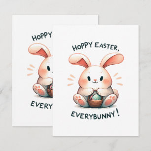 Osterhase Frohe Ostern, alle Hasen! Begleitkarte