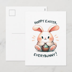 Osterhase Frohe Ostern, alle Hasen! Feiertagspostkarte