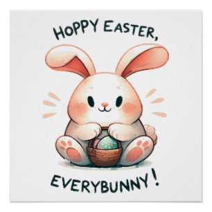 Osterhase Frohe Ostern, alle Hasen! Poster