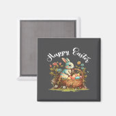 Osterhase Frohe Ostern Ostern Magnet (Vorderseite/Rückseite)
