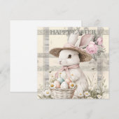 Osterhase Frühling Feiertagskarte (Vorne/Hinten)