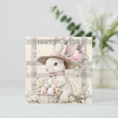 Osterhase Frühling Feiertagskarte (Stehend Vorderseite)