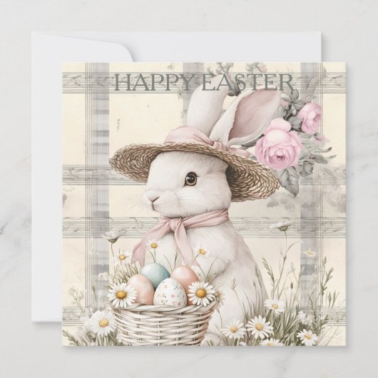Osterhase Frühling Feiertagskarte (Vorderseite)