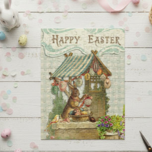 Osterhase Frühling im Vintage-Stil Puzzle