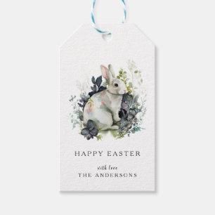 Osterhase Frühlingsblumen Aquarell Geschenkanhänger
