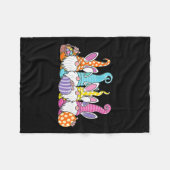 Osterhase Frühlingsbrunnen Ostereier Jagen und B Fleecedecke (Vorderseite (Horizontal))