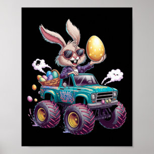 Osterhase für Monster-Truck-Fans Kinder Poster