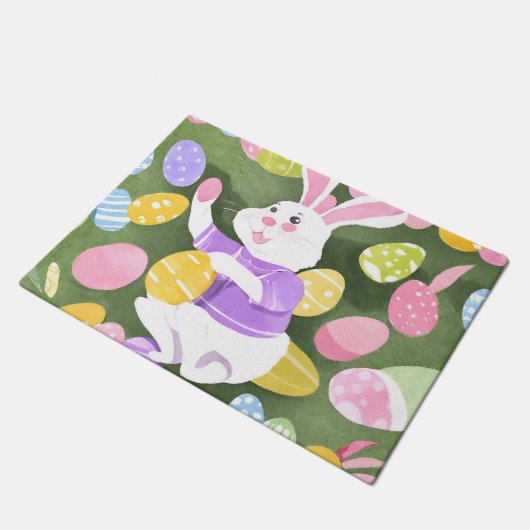 Osterhase Fußmatte (Schrägansicht)