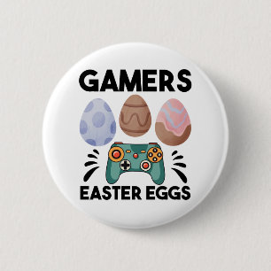 Osterhase Gamer Gaming Junge Liebe Ostereier Button