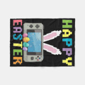 Osterhase Gamer mit Videospiel-Controller Fleecedecke (Vorderseite (Horizontal))