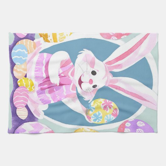 Osterhase Geschirrtuch (Horizontal)