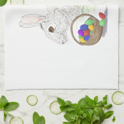 Osterhase Geschirrtuch (Gefaltet)