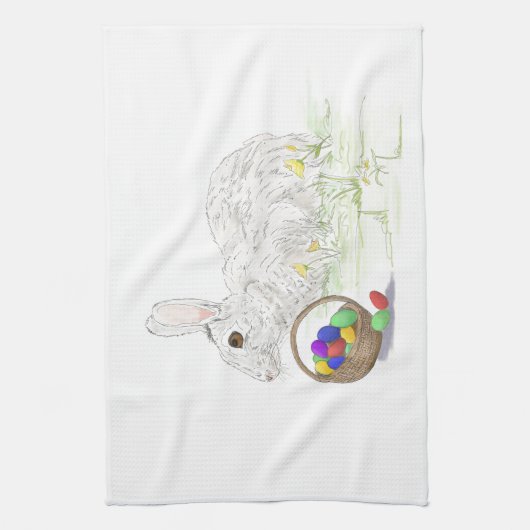 Osterhase Geschirrtuch (Vertikal)