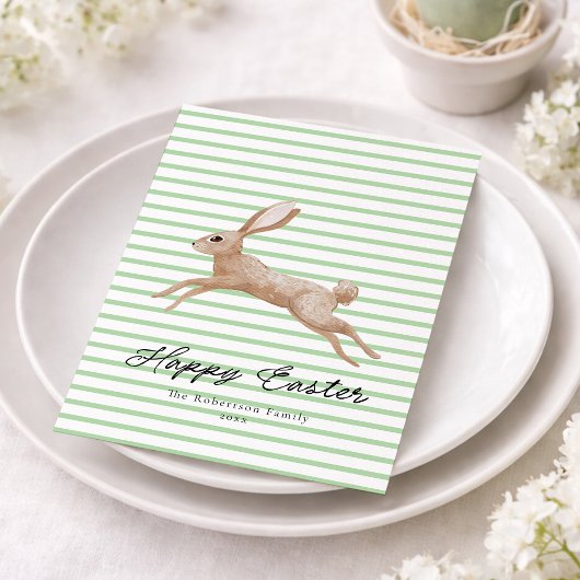 Osterhase gestreift feiertagskarte