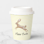 Osterhase gestreift pappbecher (Vorderseite)