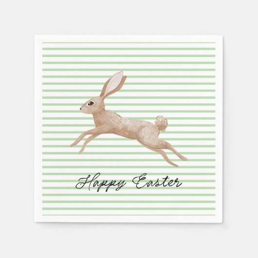 Osterhase gestreift serviette (Vorderseite)