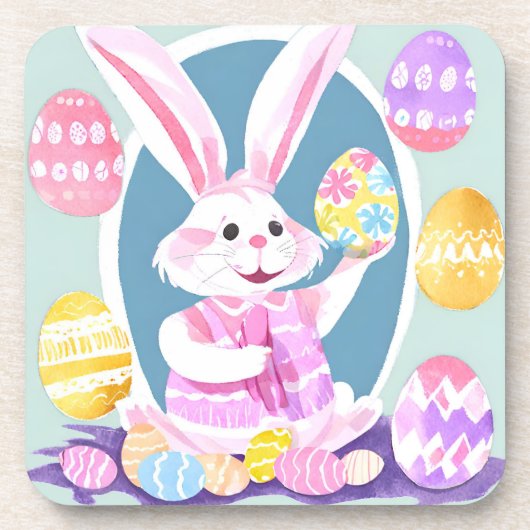 Osterhase Getränkeuntersetzer (Vorderseite)