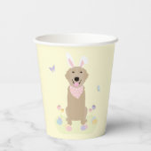 Osterhase Golden Retriever Pappbecher (Rückseite)