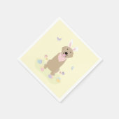 Osterhase Golden Retriever Serviette (Ecke)