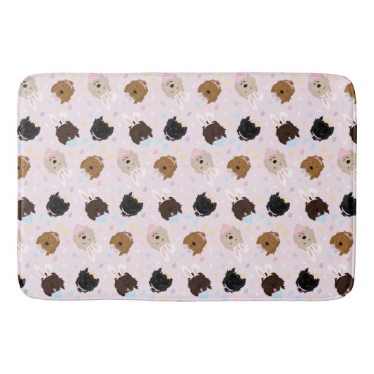 Osterhase Goldendoodle Hunde Badematte (Vorderseite)