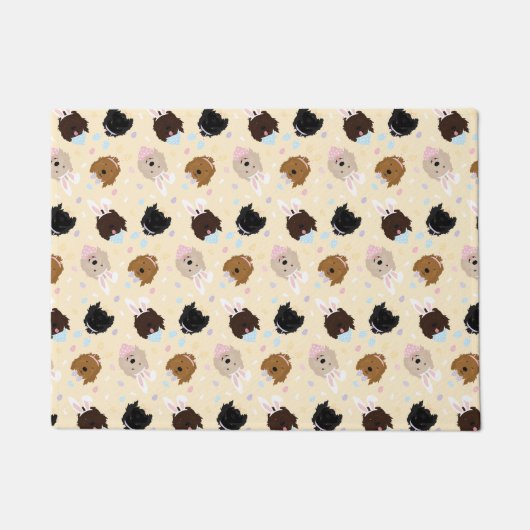 Osterhase Goldendoodle Hunde Fußmatte (Vorderseite)