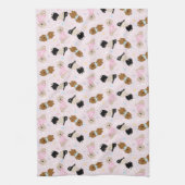 Osterhase Goldendoodle Hunde Geschirrtuch (Vertikal)