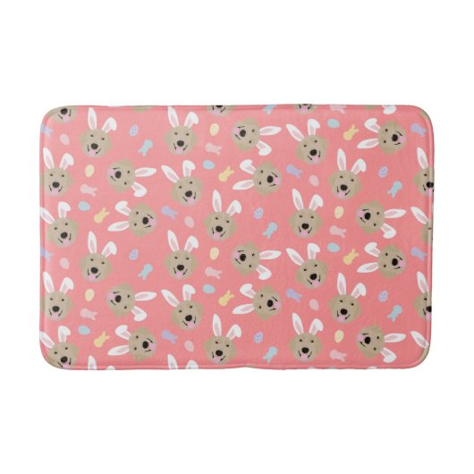 Osterhase Goldenes Retriever Muster Badematte (Vorderseite)