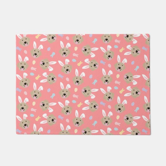 Osterhase Goldenes Retriever Muster Fußmatte (Vorderseite)