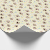 Osterhase Goldenes Retriever Muster Geschenkpapier (Ecke)