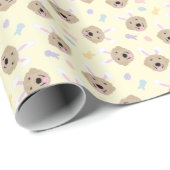 Osterhase Goldenes Retriever Muster Geschenkpapier (Rolleneckpunkt)