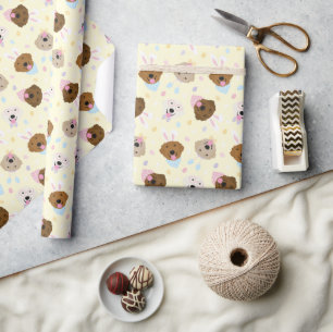 Osterhase Goldenes Retriever Muster Geschenkpapier