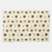 Osterhase Goldenes Retriever Muster Geschirrtuch (Horizontal)